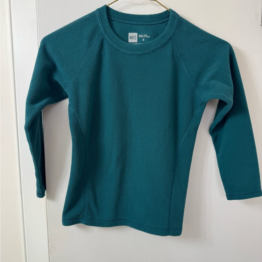 MEC Kids Deep Teal Fleece Long Sleeve Tee